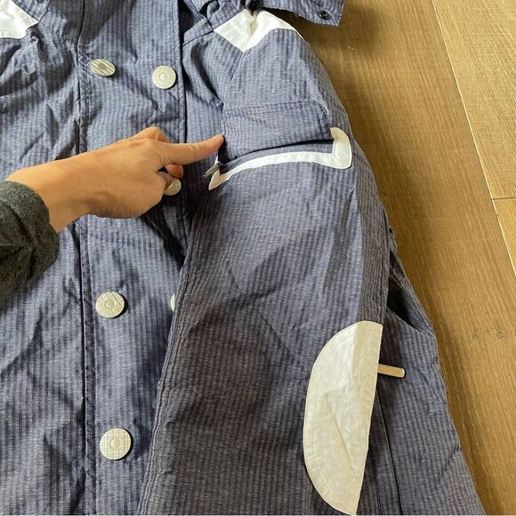 Nils Vintage Retro Y2K Faux Fur Women's Ski Snowboard Jacket Winter Blue - Picture 13 of 13